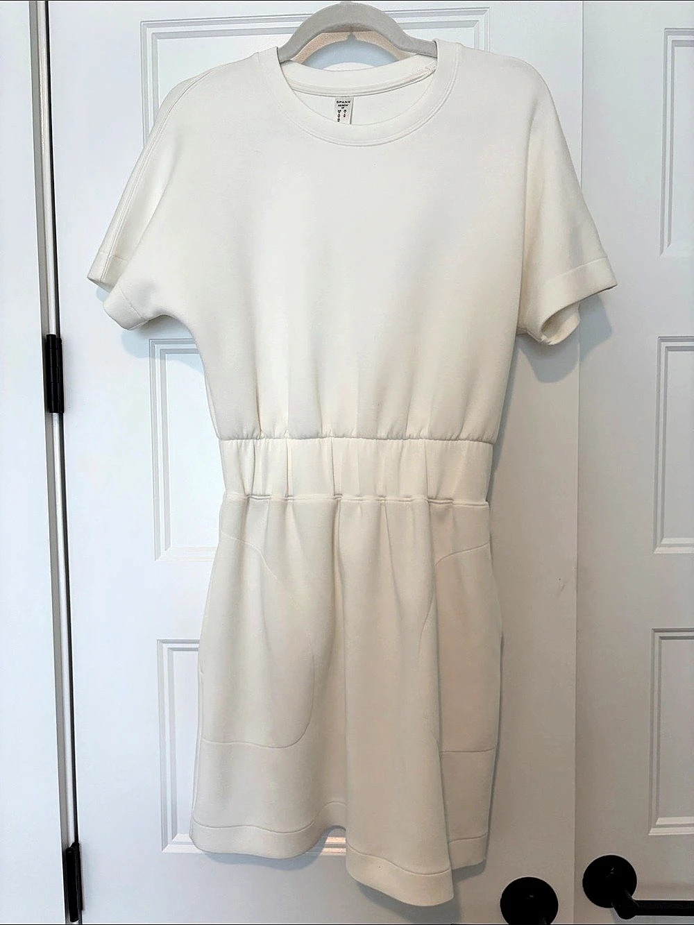 SPANX AirEssentials Mini T-Shirt Dress Cream XS